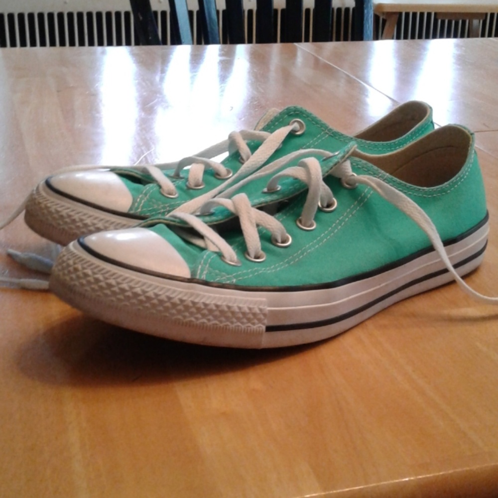 Teal Converse All Stars Low